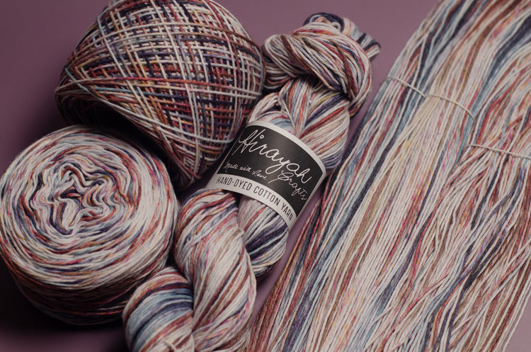 Light worsted yarn with six pieces available