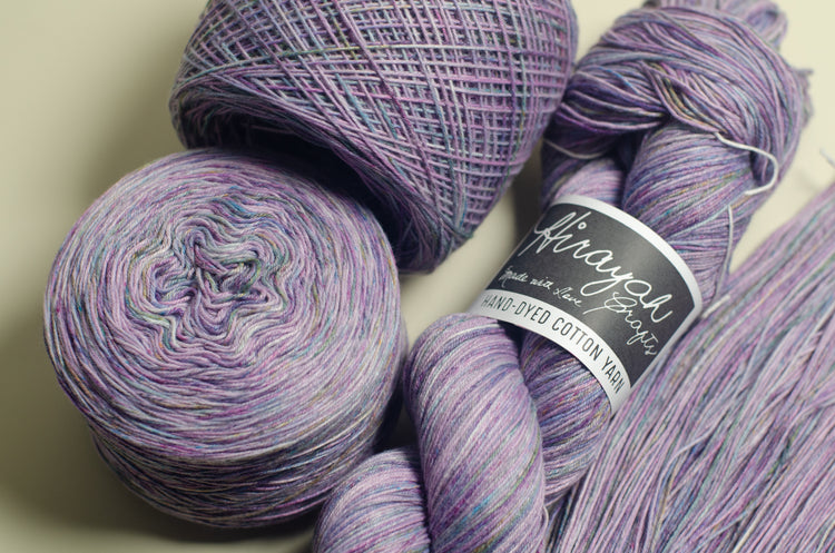Sock weight yarn with three pieces available