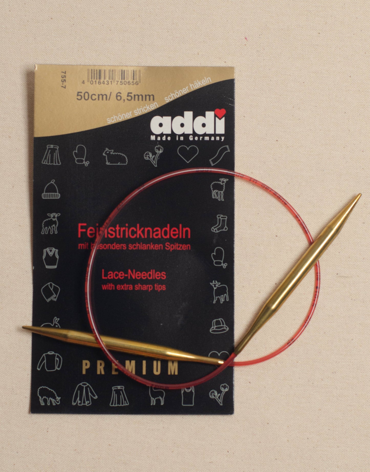 50cm/ 6.5mm Addi Circular Lace Knitting Needles
