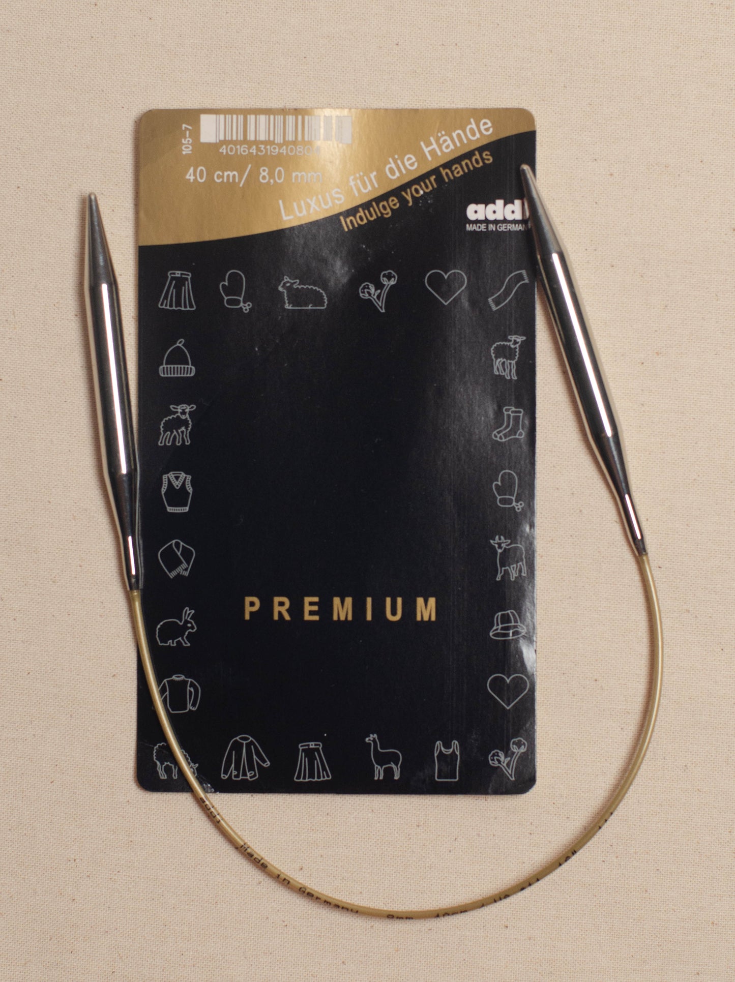 40cm/ 8.0mm Addi Circular Knitting Needles