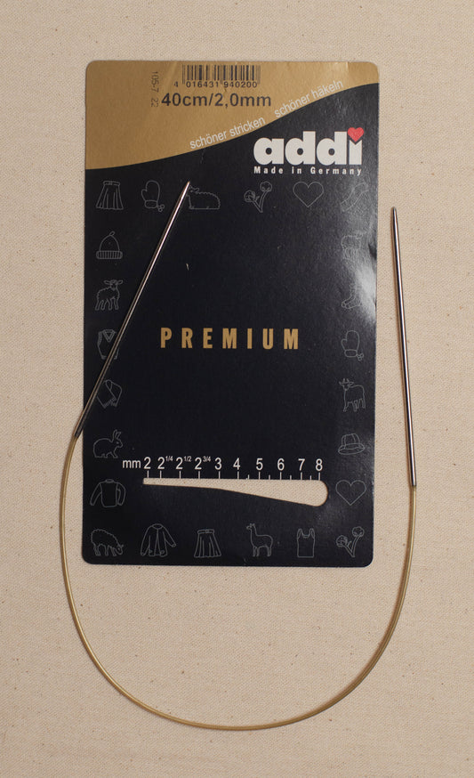 40cm/ 2.0mm Addi Circular Knitting Needles
