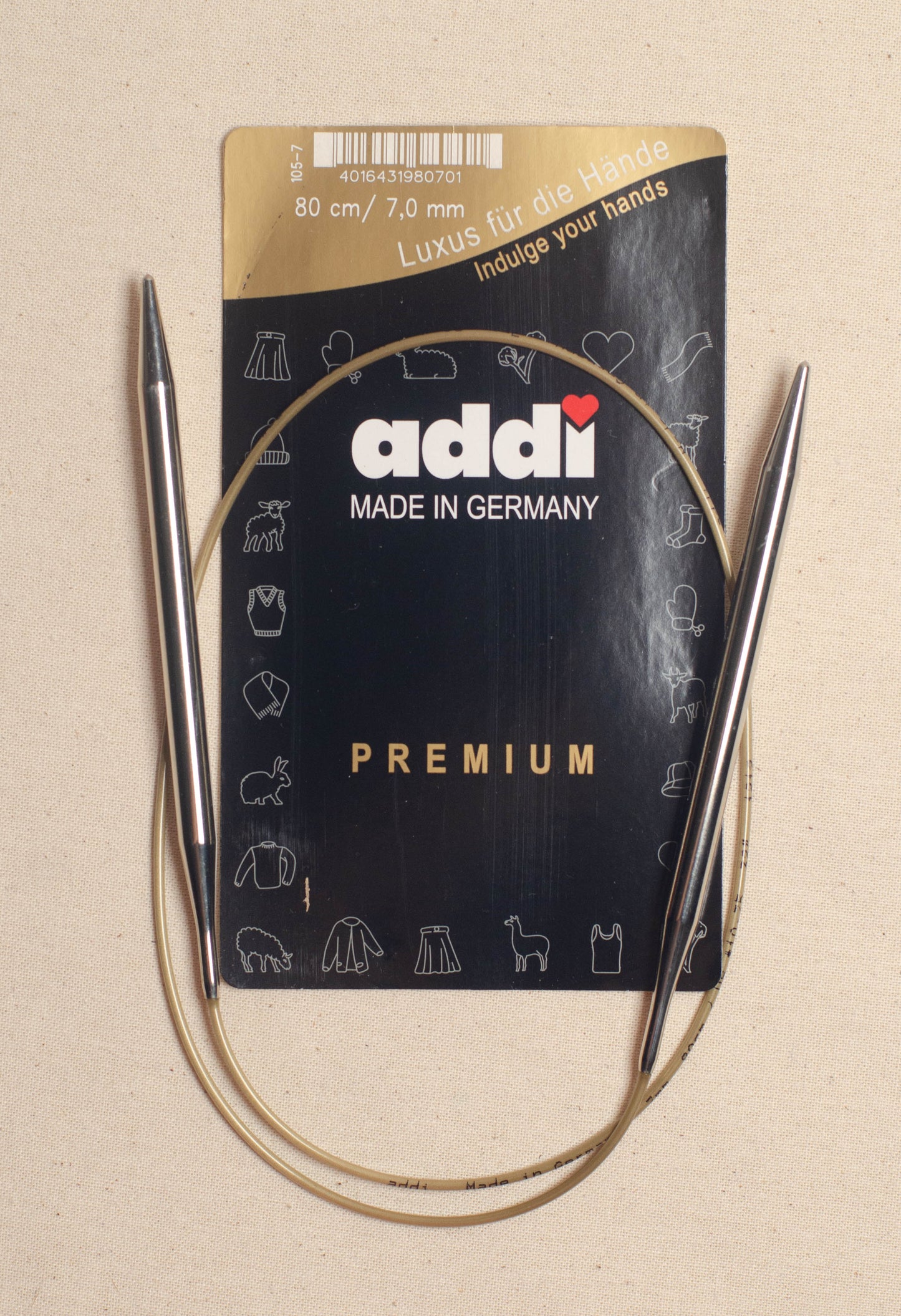 80cm/ 7.0mm Addi Circular Knitting Needles