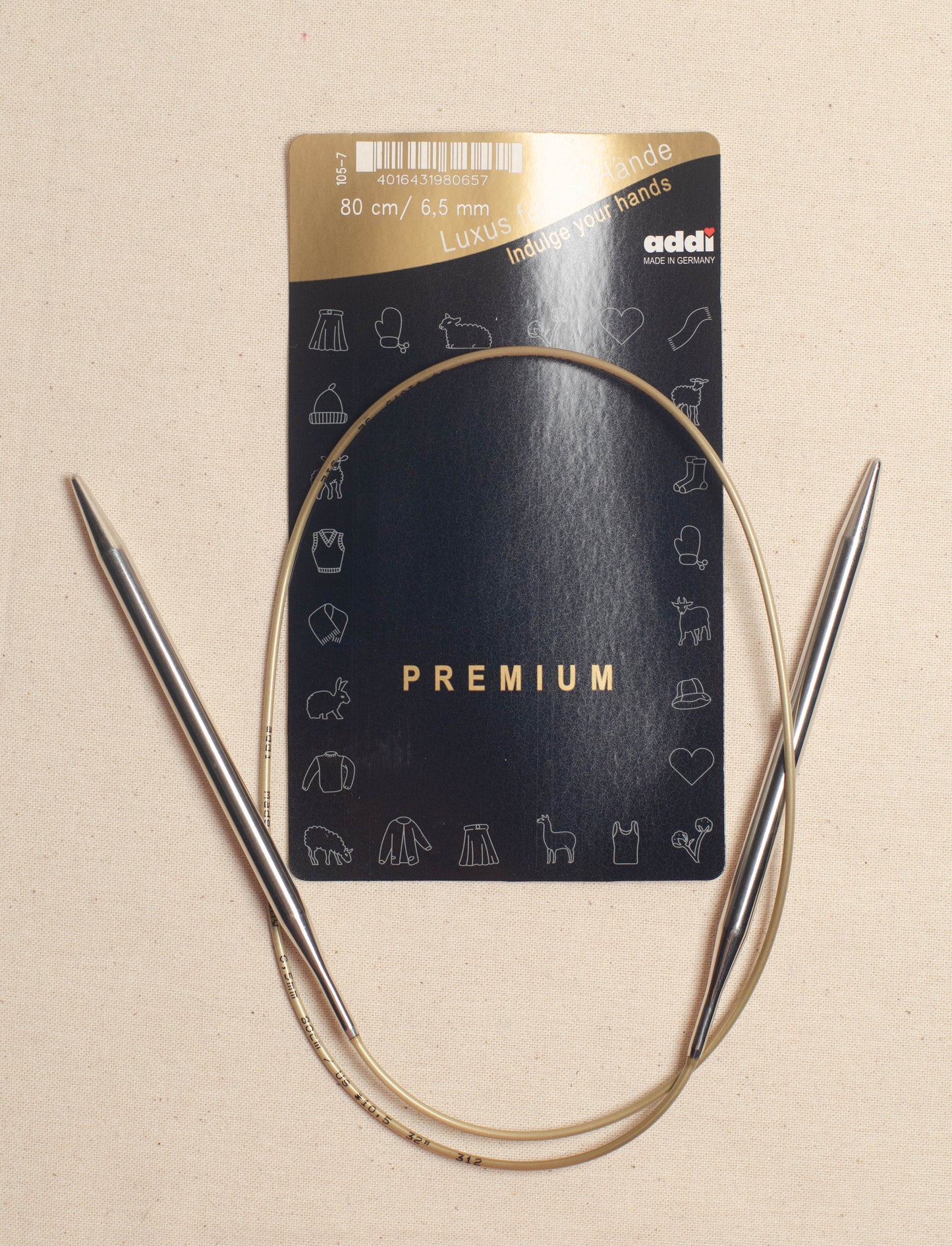 80cm/ 6.5mm Addi Circular Knitting Needles