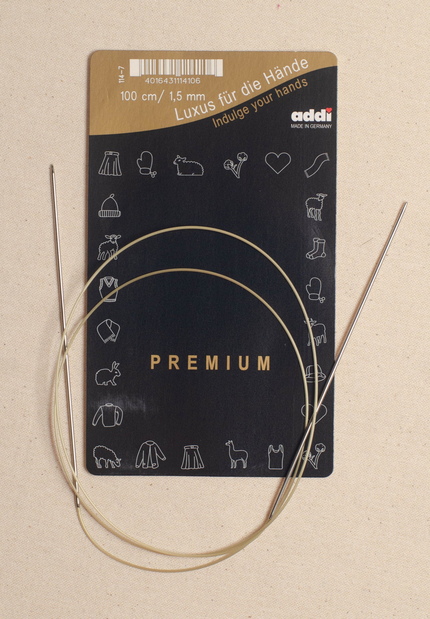 100cm/ 1.5mm Addi Circular Knitting Needles