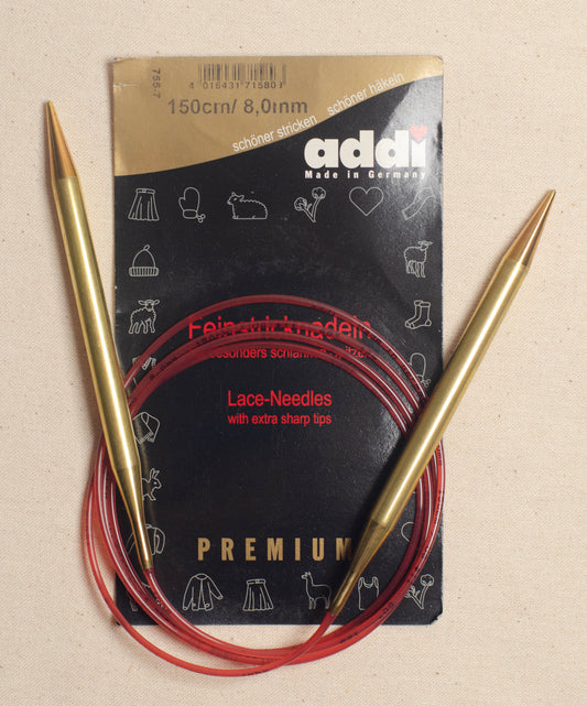 150cm/ 8.0mm Addi Circular Lace Knitting Needles