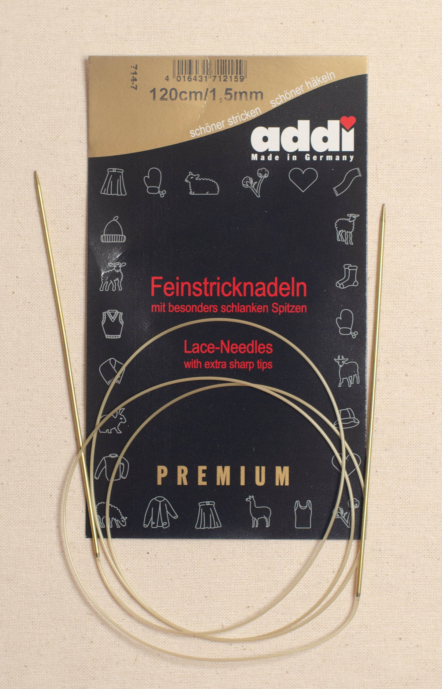 120cm/ 1.5mm Addi Circular Lace Knitting Needles
