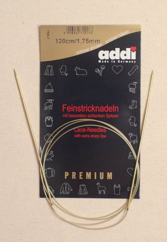 120cm/ 1.75mm Addi Circular Lace Knitting Needles
