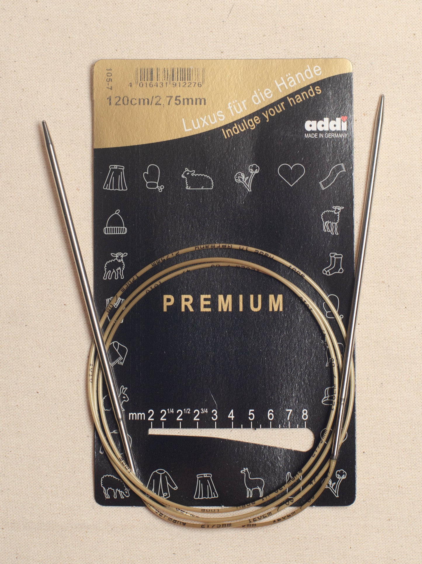120cm/ 2.75mm Addi Circular Knitting Needles