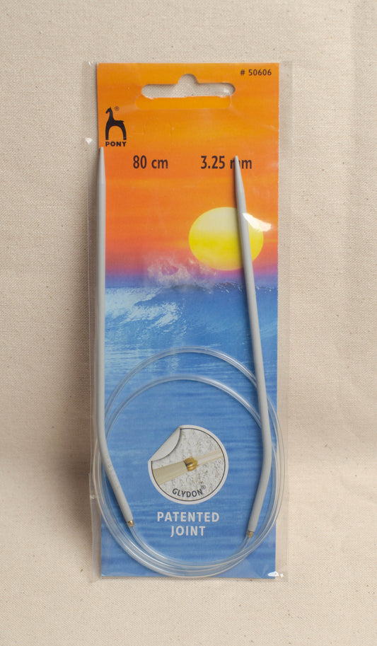 80cm/ 3.25mm Pony Classic Fixed Circular Knitting Needles