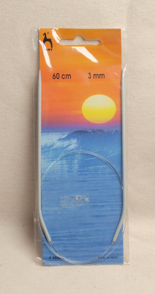 60cm/ 3.0mm Pony Classic Fixed Circular Knitting Needles