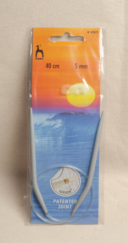 40cm/ 5.0mm Pony Classic Fixed Circular Knitting Needles