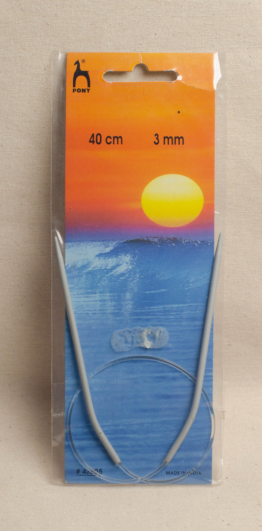 40cm/ 3.0mm Pony Classic Fixed Circular Knitting Needles