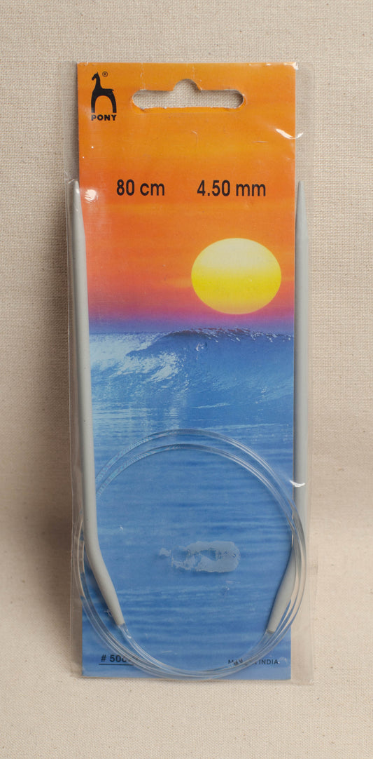 80cm/ 4.5mm Pony Classic Fixed Circular Knitting Needles