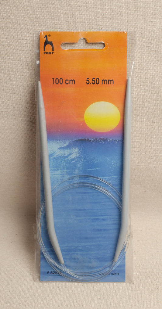 100cm/ 5.5mm Pony Classic Fixed Circular Knitting Needles