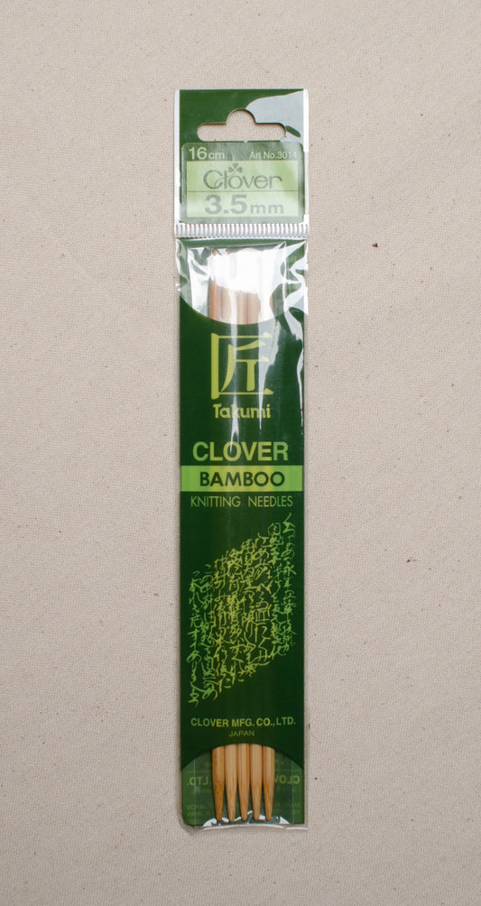 Clover 16cm Double Point Knitting Needles - 16cm X 3.5mm