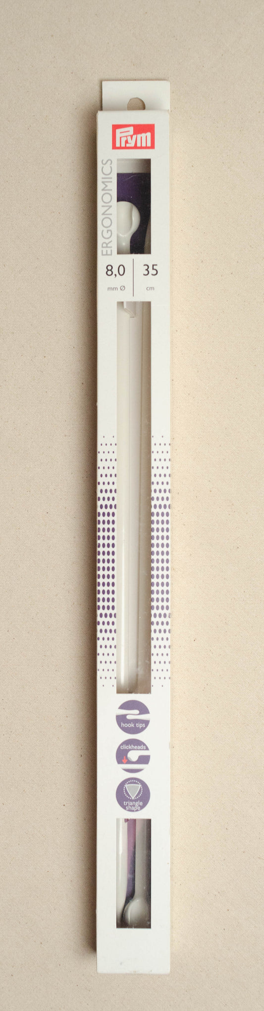 Prym Ergonomics 35cm Knitting Needles - 35cm X 8.0mm