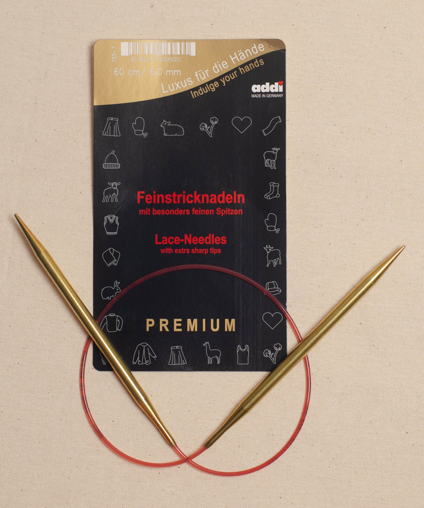60cm/ 6.0mm Addi Circular Lace Knitting Needles