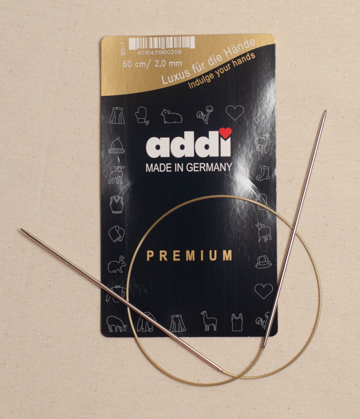 60cm/ 2.0mm Addi Circular Knitting Needles