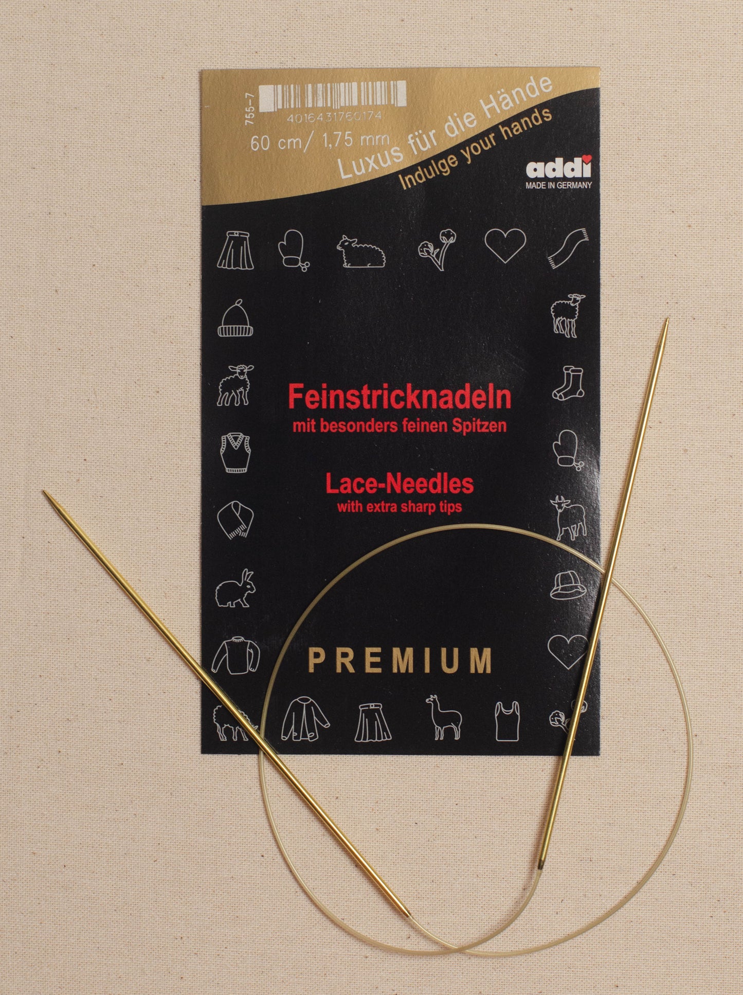 60cm/ 1.75mm Addi Circular Lace Knitting Needles