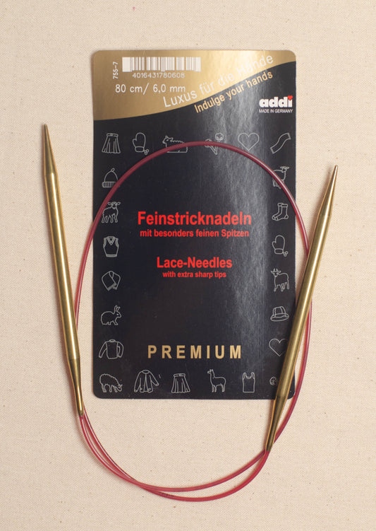 80cm/ 6.0mm Addi Circular Lace Knitting Needles