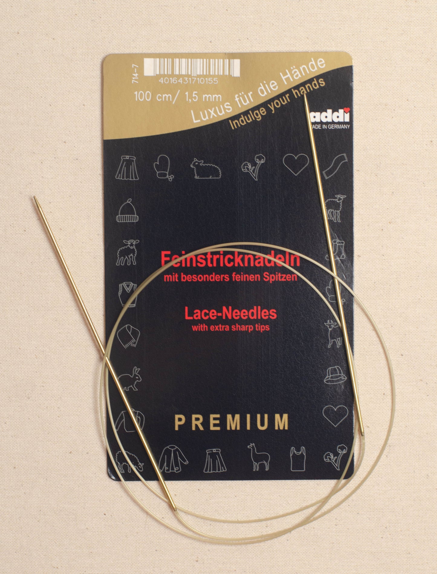 100cm/ 1.5mm Addi Circular Lace Knitting Needles