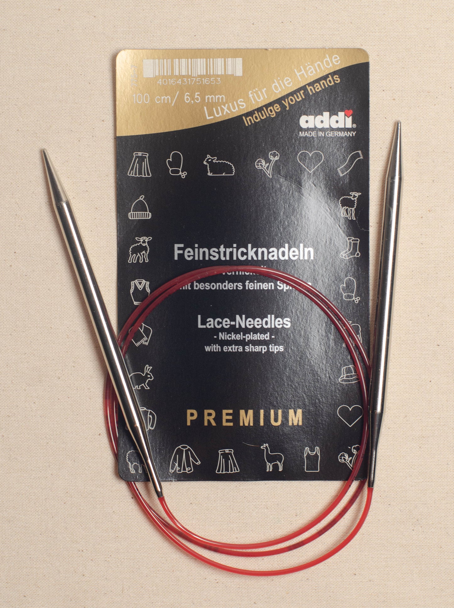 100cm/ 6.5mm Addi Circular Lace Knitting Needles