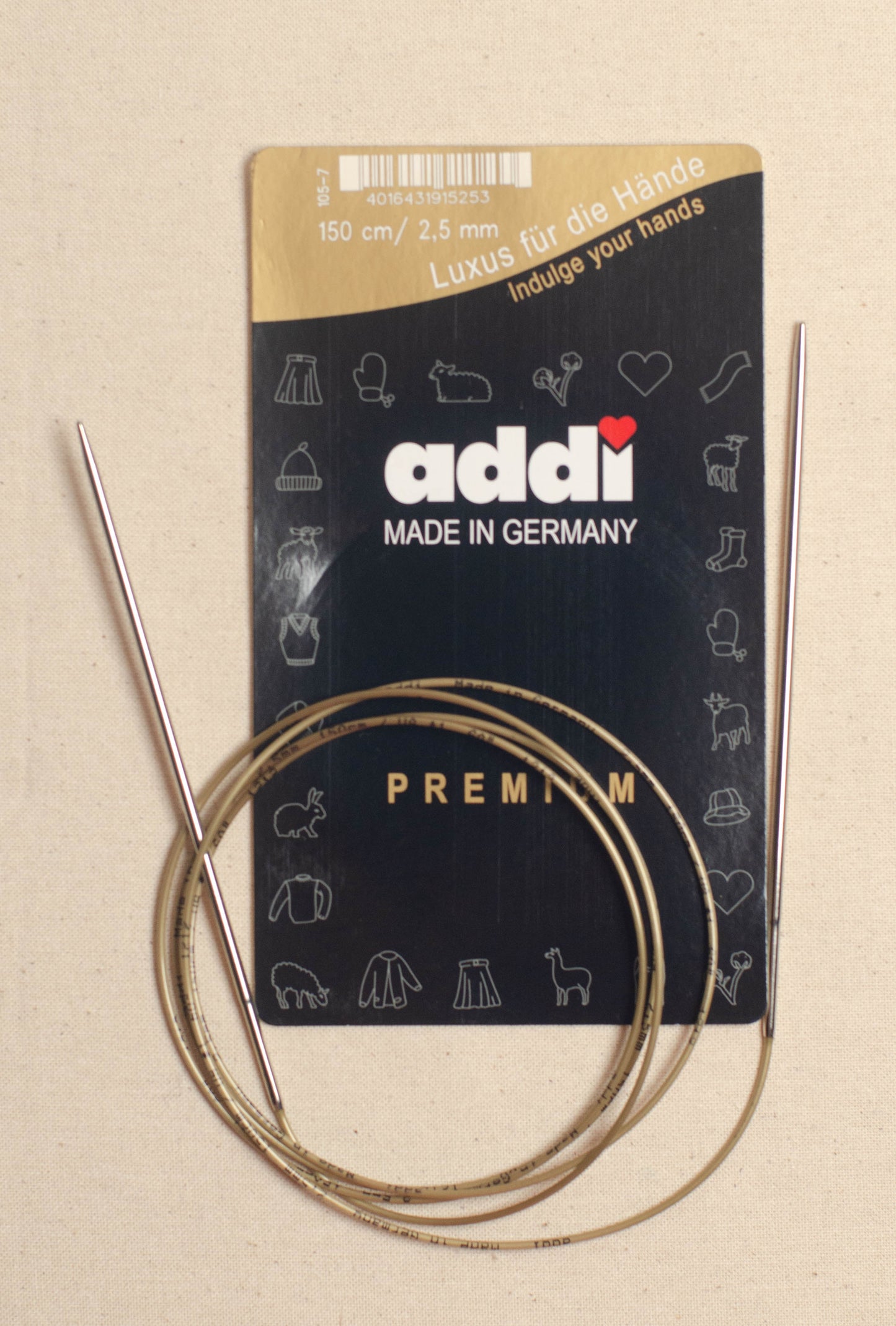 150cm/ 2.5mm Addi Circular Knitting Needles