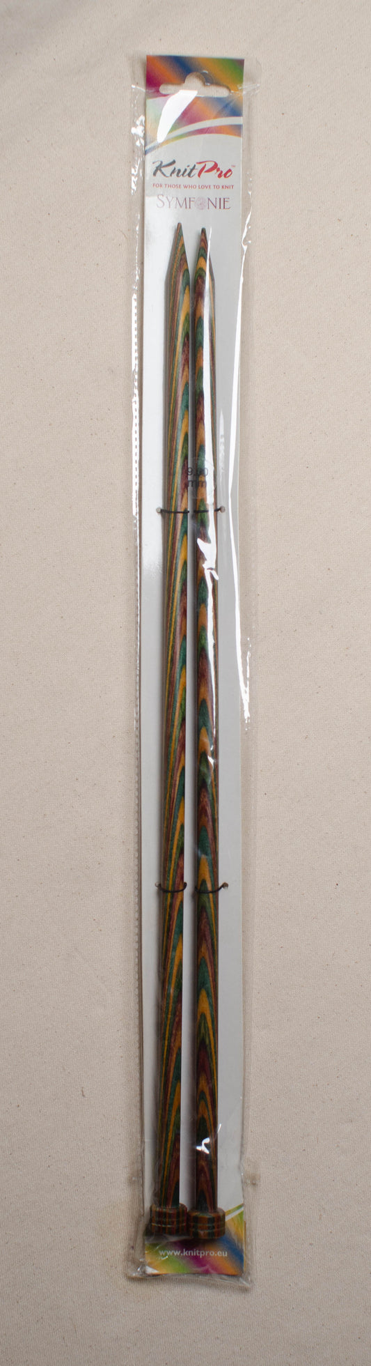 Knit Pro 40 cm x 9 mm Symfonie Single Pointed Needles, Multi-Color