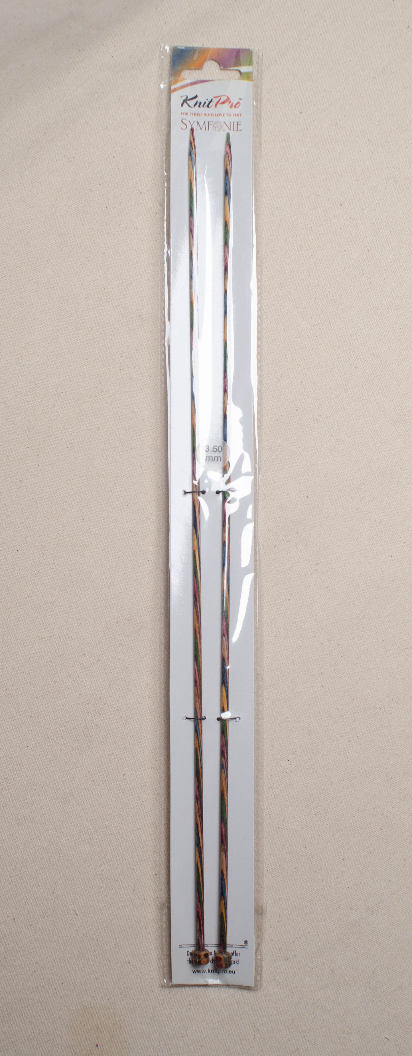KnitPro 40 cm x 3.50 mm Symfonie Single Pointed Needles, Multi-Color